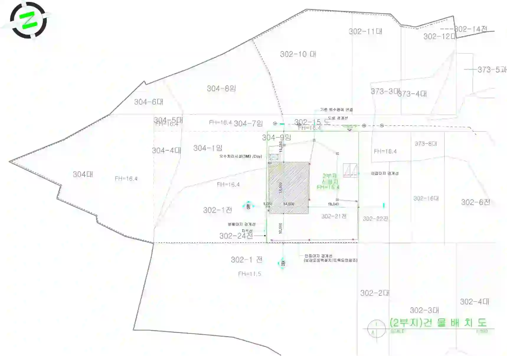 유현리 302-21 배치도 이미지